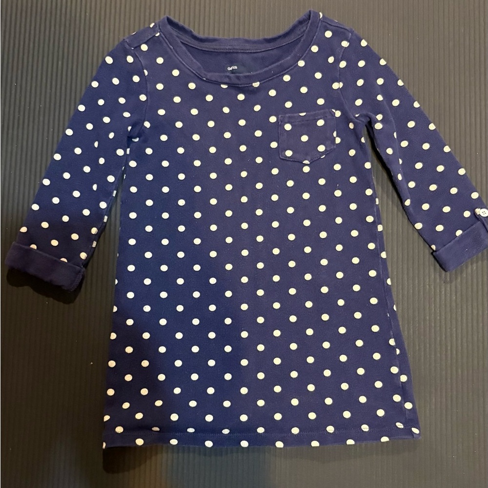 GAP Navy Blue Polka Dot Casual Dress